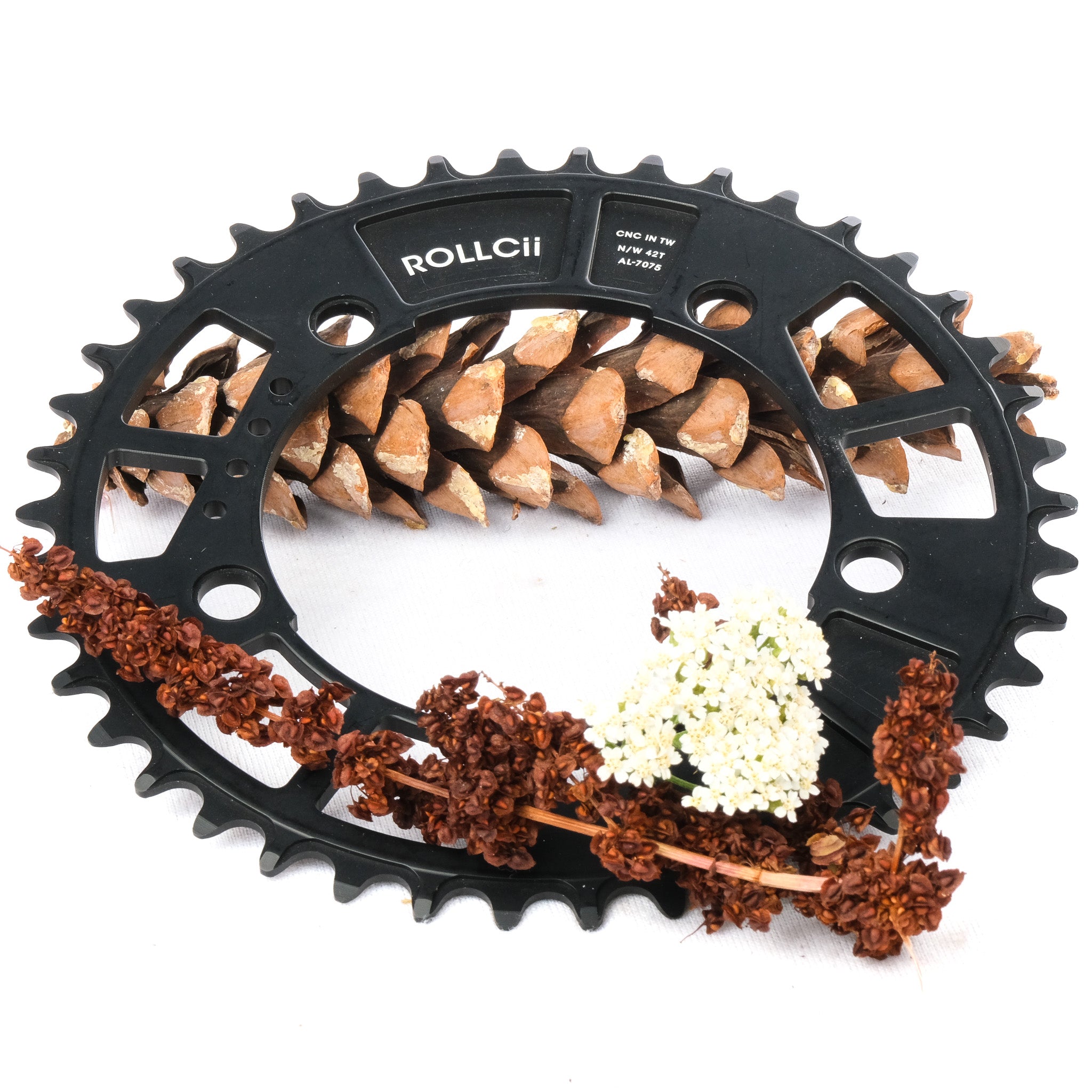 Rollcii 110bcd Narrow Wide 42T Chainrings (Silver or Black)