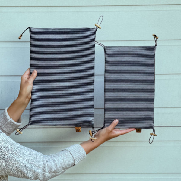 Fifth Season Canvas: Pat Mat (Striped Denim / Redwood)