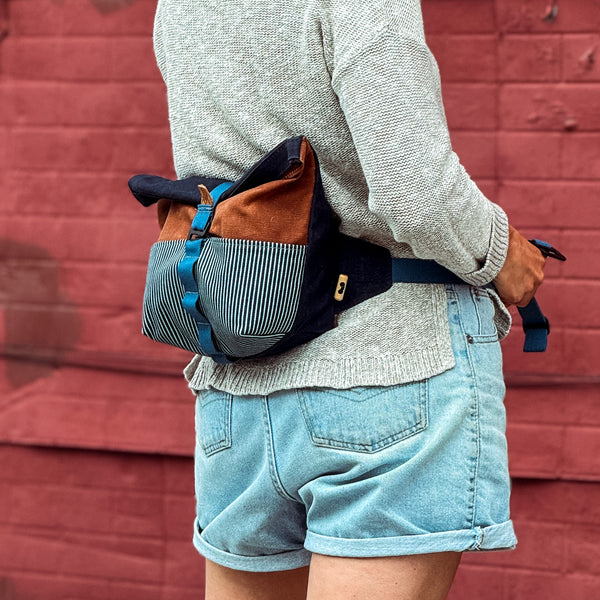 Fifth Season Canvas: Fanny Allen Hip Sack & Handlebar Bag (Navy / Denim / Redwood)