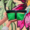 Fifth Season Canvas: Fanny Allen Hip Sack & Handlebar Bag (Natural / Bright Green / Black)