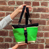 Fifth Season Canvas Bulldog Front Handlebar Bag (Natural / Bright Green / Black