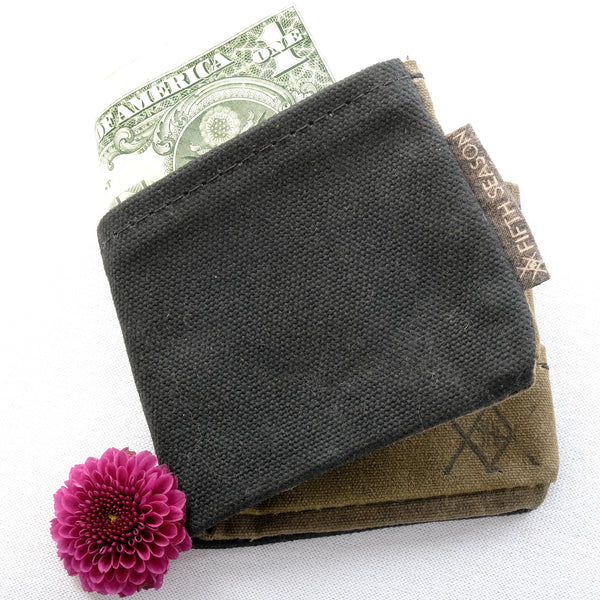 Fifth Season No Waste Waxed Canvas Wallet (Black)