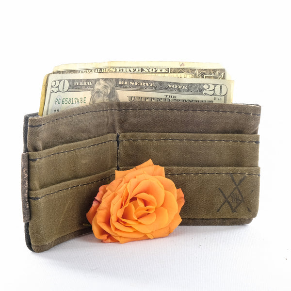 Fifth Season No Waste Waxed Canvas Wallet (Black)