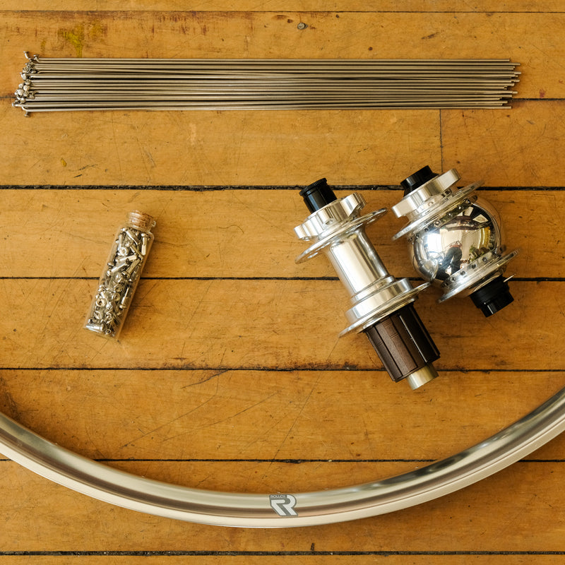 Analog Built Dynamo Wheelset (Bitex 6 bolt rear hub, Schmidt 6 bolt front hub, Rollcii GRA23 rims)
