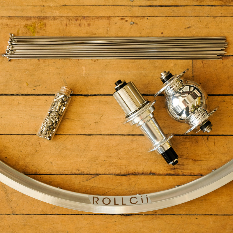 Analog Built Rim Brake Dynamo Wheelset (Bitex road rear hub, Schmidt front hub, Rollcii GRA21 rims)
