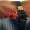 Fifth Season Canvas Bulldog Front Handlebar Bag (Navy / Striped Denim / Redwood)