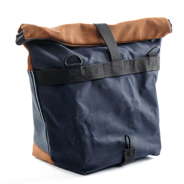 Fifth Season Canvas Bulldog Front Handlebar Bag (Navy / Striped Denim