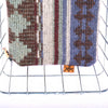 Fifth Season Canvas: Pat Mat for Wald LARGE 139 baskets ( White, Brown, Blue Wool Top / Brown Bottom)