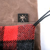 Fifth Season Canvas: Pat Mat for Wald MEDIUM 137 baskets ( Red and Black Flannel Wool Top / Brown Bottom)