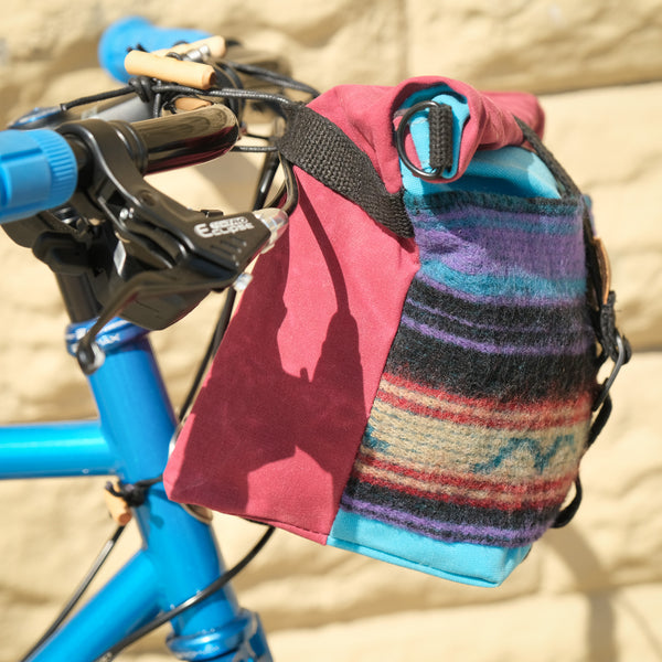 Fifth Season Canvas Bulldog Front Handlebar Bag (Bright Blue / Black Wool)