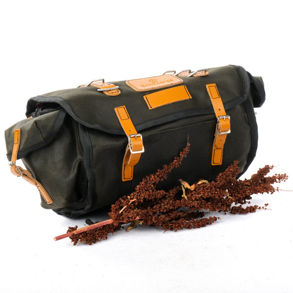 Carradice Barley Saddle Bag (Green with Honey Straps)