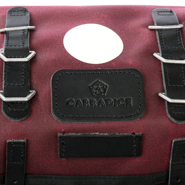Carradice Camper Long Flap Saddle Bag (Burgundy with Black Straps)