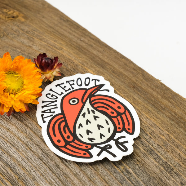 Tanglefoot Hermit Thrush Sticker