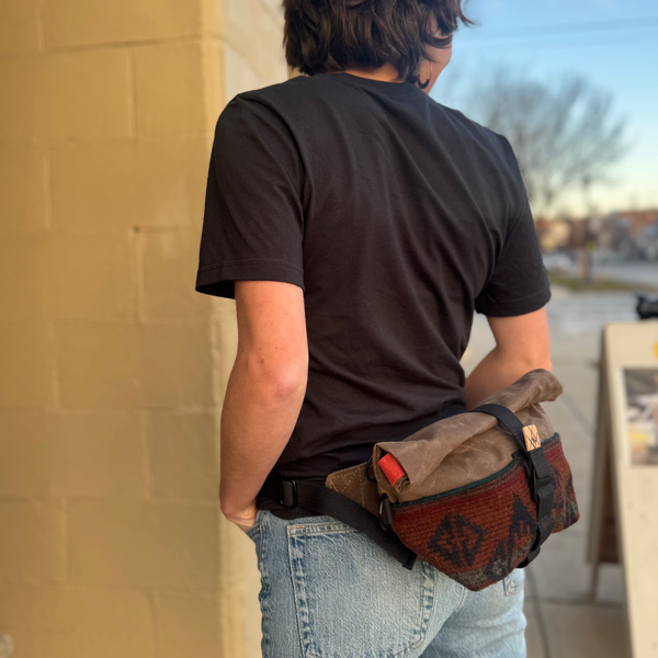 Fifth Season Canvas Fanny Allen Hip Sack (Brown / Burnt Orange Wool)