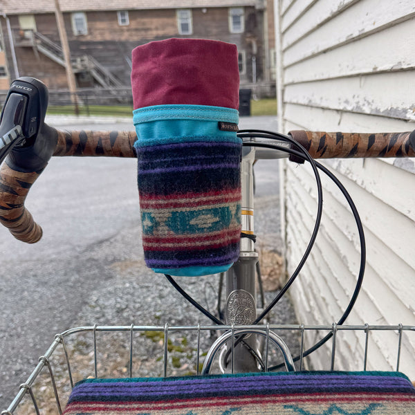 Fifth Season Solstice Sack (Burgundy Top / Bright Blue Pocket / Black Wool Bottom)