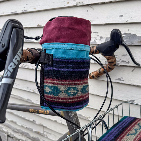 Fifth Season Solstice Sack (Burgundy Top / Bright Blue Pocket / Black Wool Bottom)