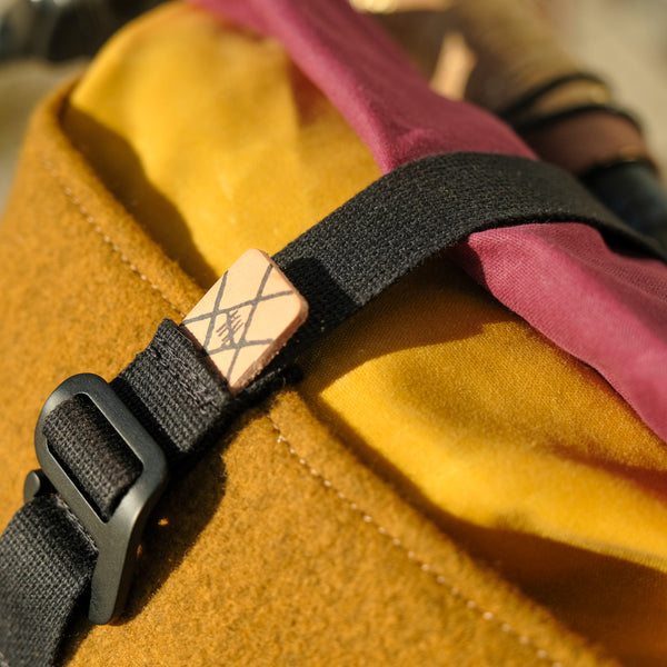 Fifth Season Canvas Bulldog Front Handlebar Bag V3 (Harvest Gold / Mustard / Burgundy)